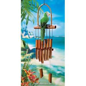  Bamboo Parrot Wind Chime 